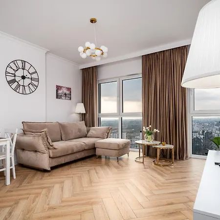 Panorama Viev 22th Floor Free Garage By Perfect 2211 Warsaw